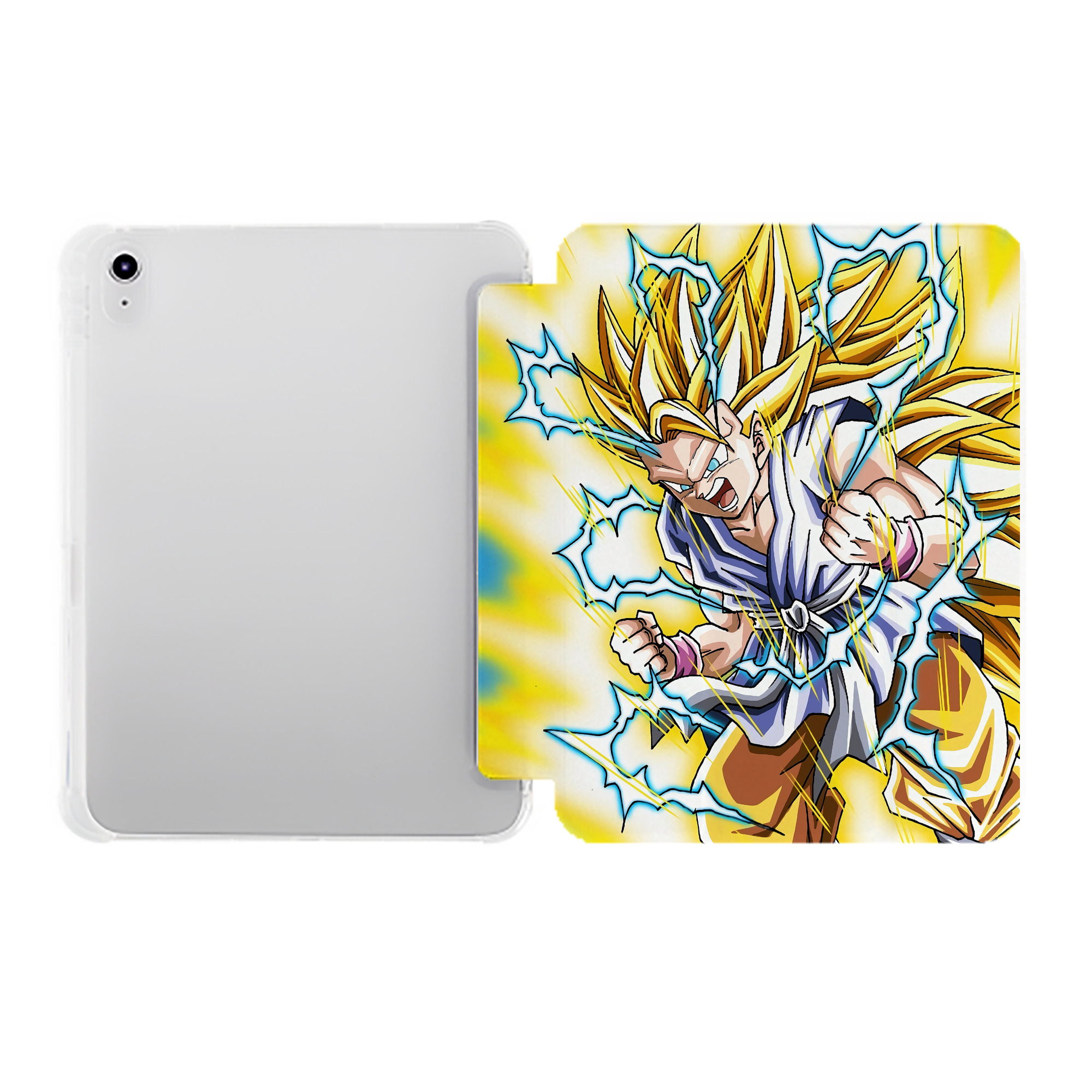（画像用） ドラゴンボール DRAGON BALL IPad ケース ペン収納付き 三つ折りスタンド PUレザー×シリコン 対応機種9.5/10.5/10.9インチ